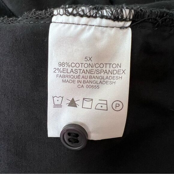 Pennington’s Black Button Down Shirt Size 5x - Picture 7 of 7